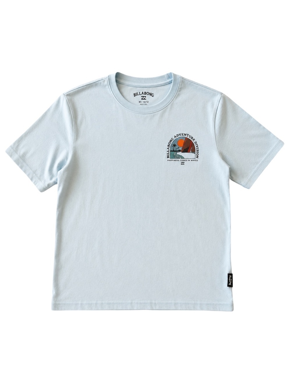 Billabong Adventure Division Light Blue Graphic Tee Boys Medium 10/12